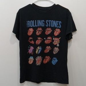 The Rolling Stones Short Sleeve Tee Shirt Men's Sz Med Black EUC NICE!
